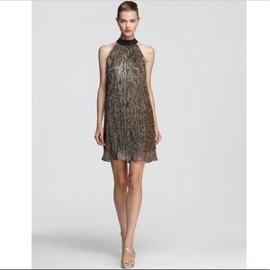 Laundry by Shelli Segal Metallic Bow Trapeze Dress